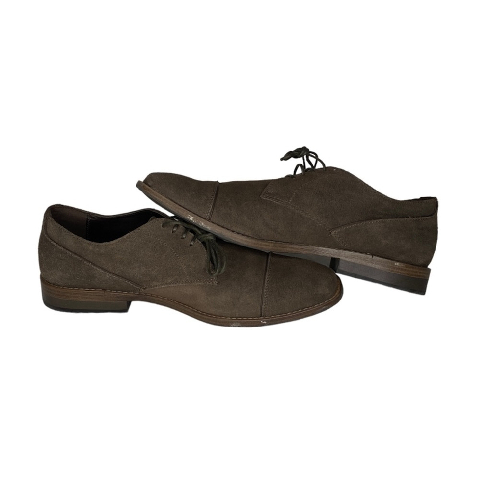 Marc Anthony Ivan Suede Upper Dress Shoes (Size: 12, Color: Smoke) - Picture 4 of 8
